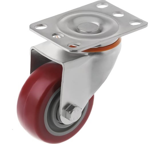 Полиуретановое поворотное колесо D 75 мм (арт.31075S) 31075S