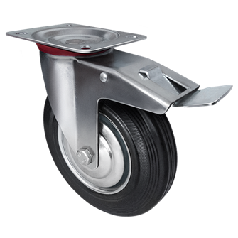 Колесо промышленное поворотное с тормозом SCb 42 (100 мм) SCB 42
